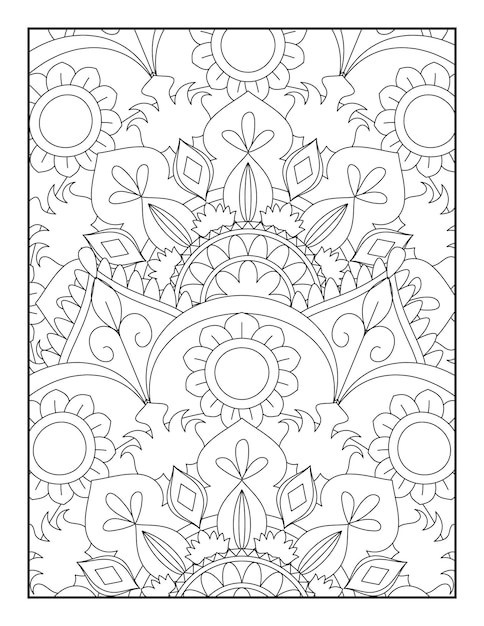 Bloemen Mandala Kleurplaat Bloemen Kleurboek Bloemen Kleurboek Voor Tieners