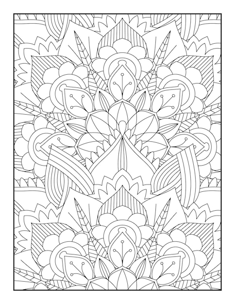 Bloemen Mandala Kleurplaat Bloemen Kleurboek Bloemen Kleurboek Voor Tieners