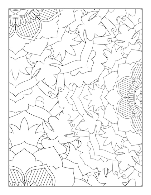 Bloemen mandala kleurplaat kleurplaat voor volwassenen en kinderen