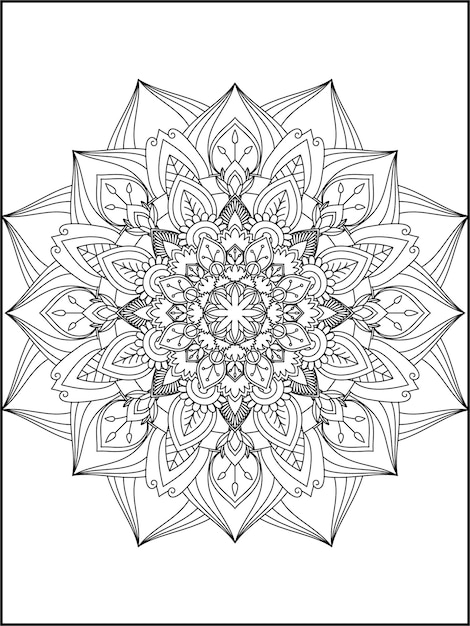 Bloemen Mandala Kleurplaat