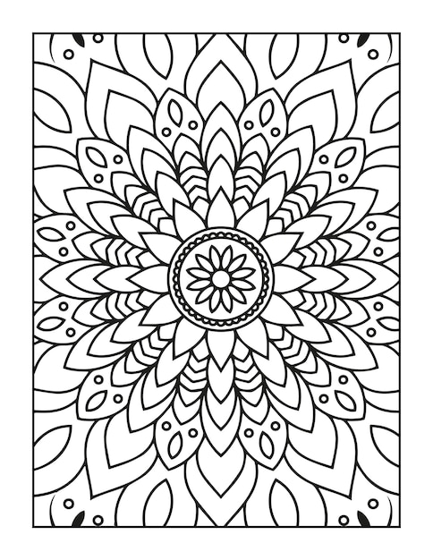 Bloemen Mandala Kleurplaat