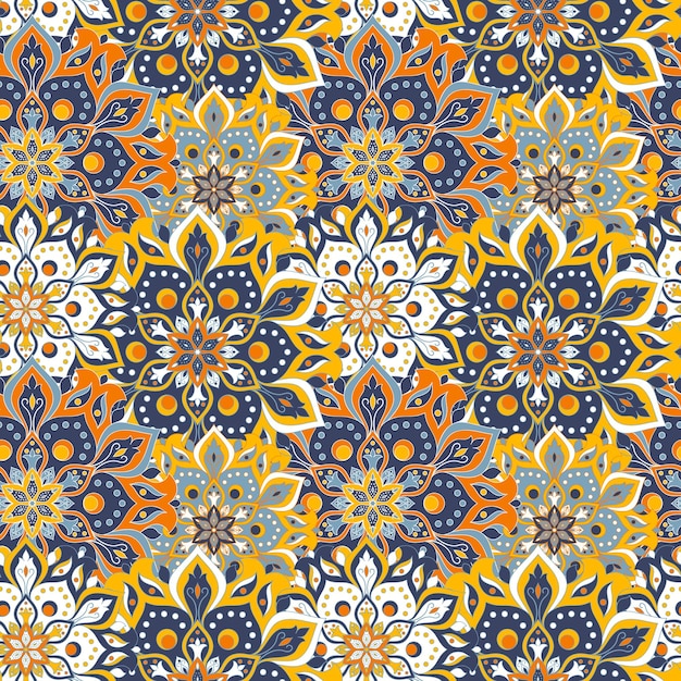 bloemen mandala naadloze patroon