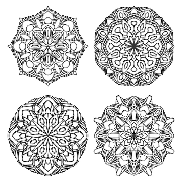 Bloemen mandala ontwerp Vector