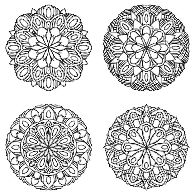 Bloemen mandala ontwerp Vector