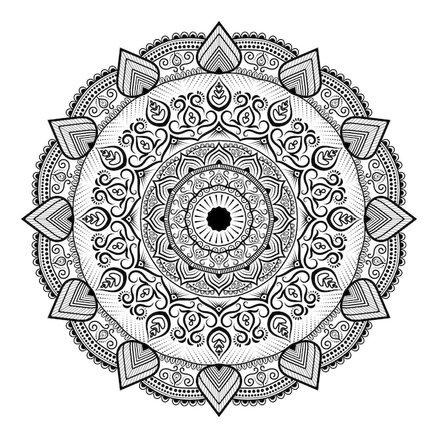 Vector bloemen mandala ontwerp