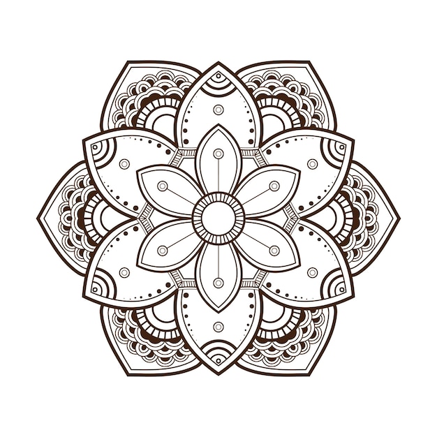 Bloemen mandala vectorillustratie