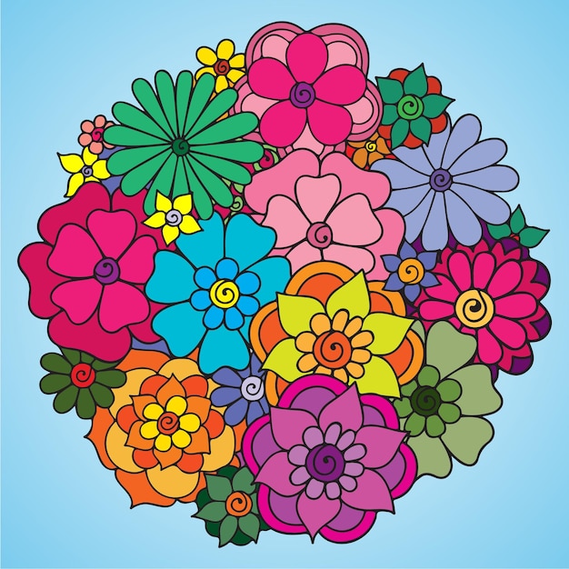 Vector bloemen mandala