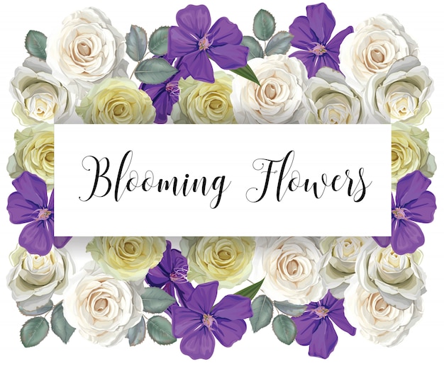 Bloemen met banner