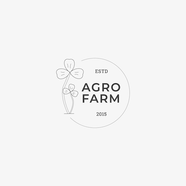 Bloemen mooi agro farm-logo