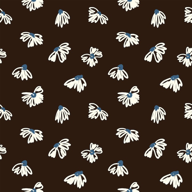 bloemen naadloos patroon hand getrokken vector botanische achtergrond ditsy bloemen weide mode print