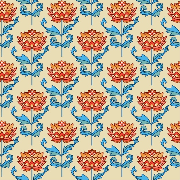 Bloemen naadloos patroon voor behang textiel papier stoffen webpagina's kaart afdrukken