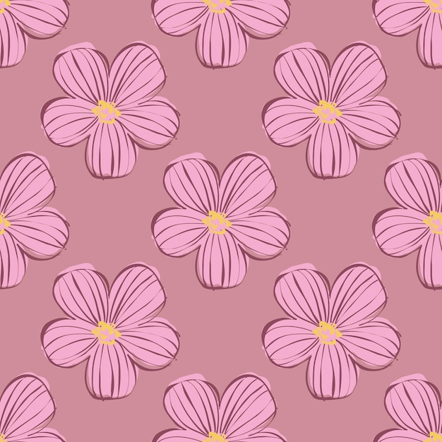 Bloemen Naadloze Vector illustratie patroon achtergrond