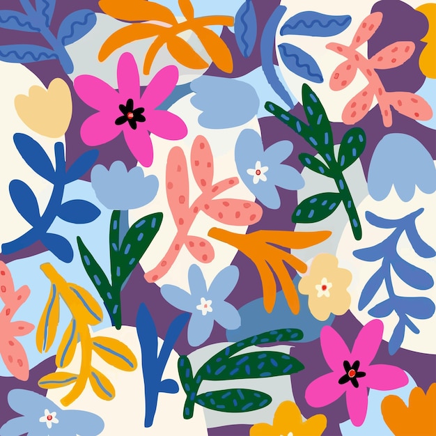 Bloemen patroon. Kan worden gebruikt op kleding, tassen, petten en schilderijen