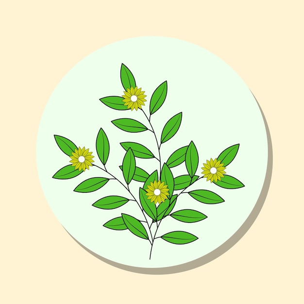 Bloemen pictogram vector illistration