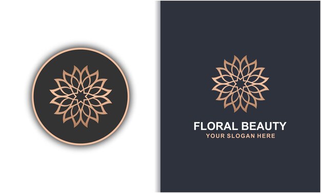 Vector bloemen schoonheid logo