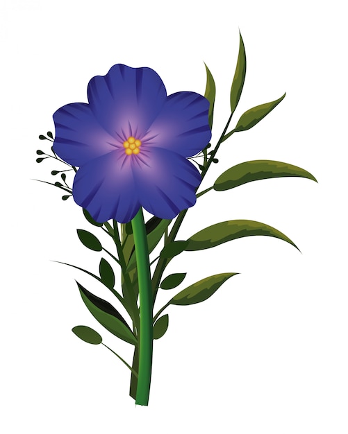 Vector bloemen tropische cartoon