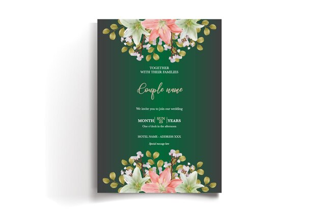 bloemen uitnodiging sjabloon voor bruidenshower
