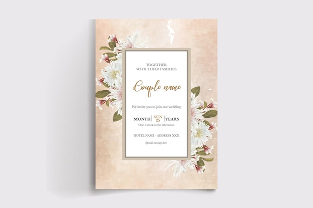 bloemen uitnodigingskaart sjablonen voor bruiloft