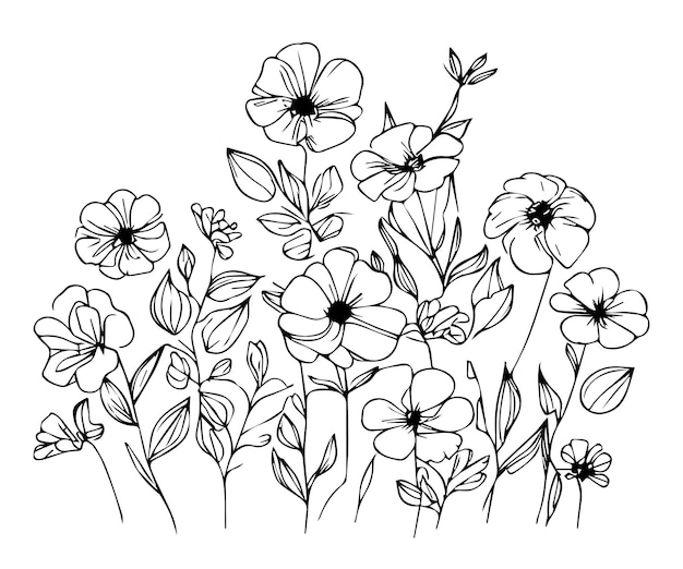 Vector bloemen vector afbeelding achtergrond bloemen vector kunst bloemen achtergrond