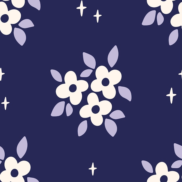 Bloemen vector naadloos patroon