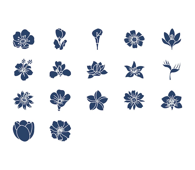 Bloemen vector set