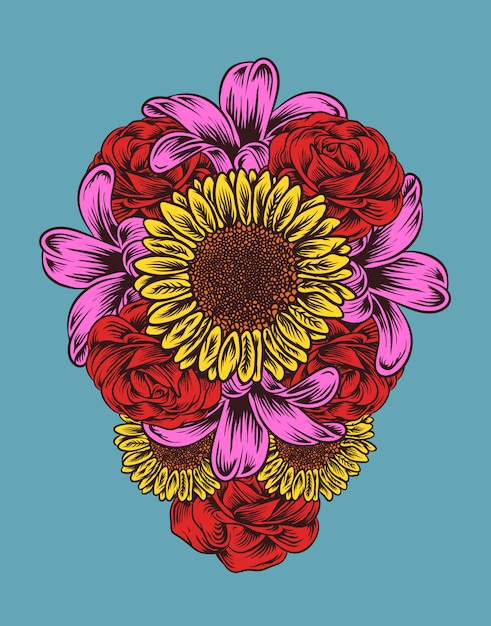 Bloemen vectorillustratie