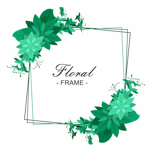 Bloemen vierkant frame