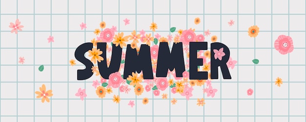 Bloemen zomer banner