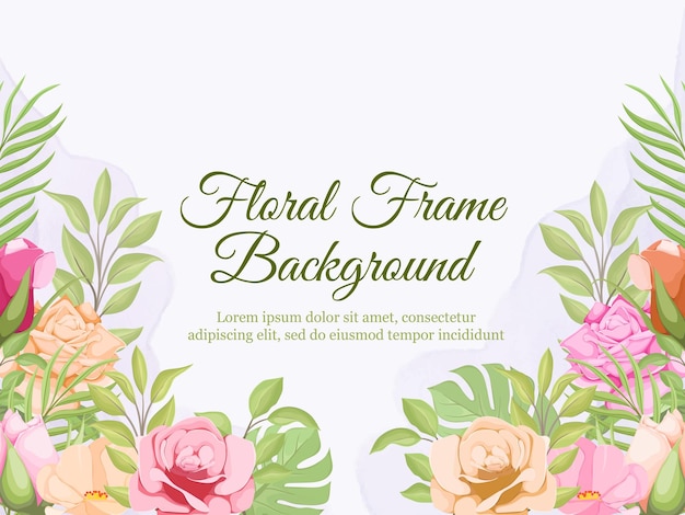 Bloemenbannerachtergrond voor dames- en huwelijksdecoratie