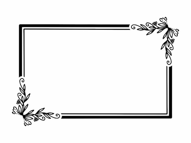 Vector bloemenframe sketch line art