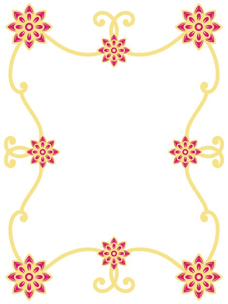 Vector bloemenframeornament