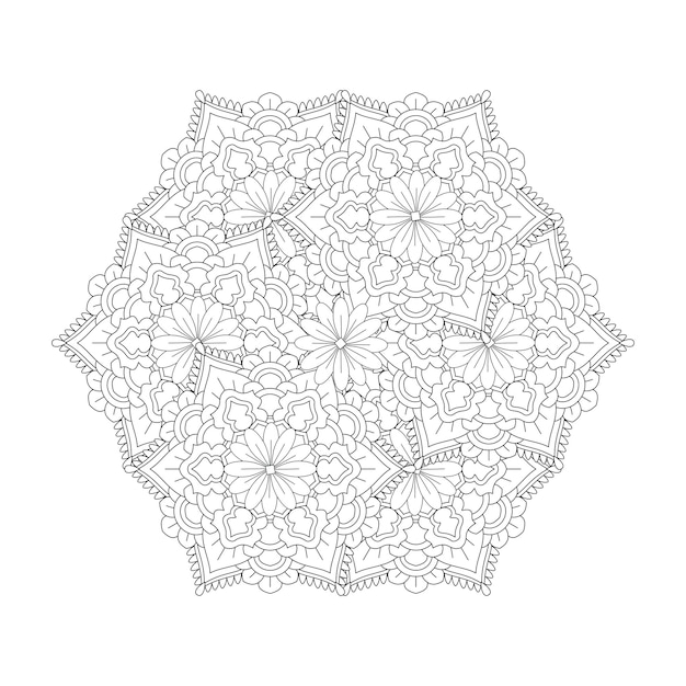 Vector bloemenkleuring kwalitatieve mandala kdp