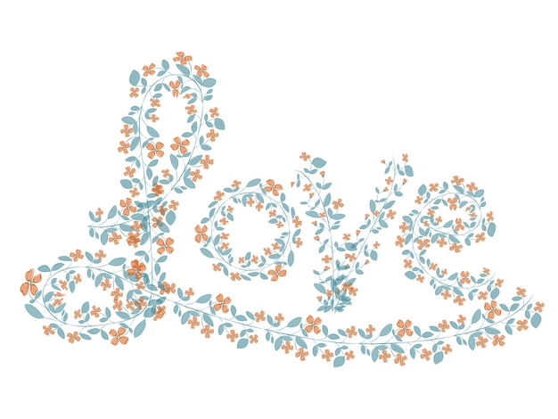 Vector bloemenkrans gemaakt met vector aquarel penselen