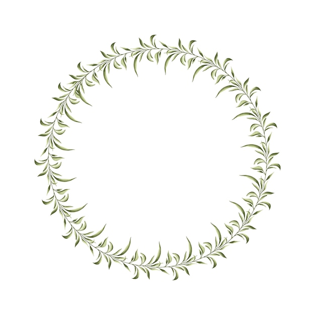 Bloemenkrans gemaakt van gras in cirkel