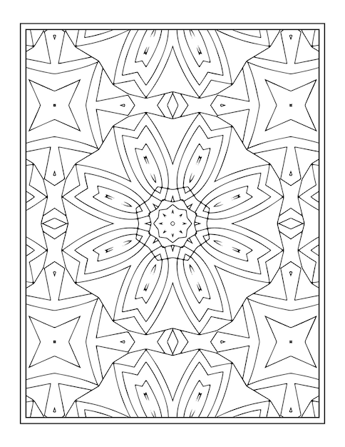 Bloemenmandala kleurplaat mandala patroon kleurboek