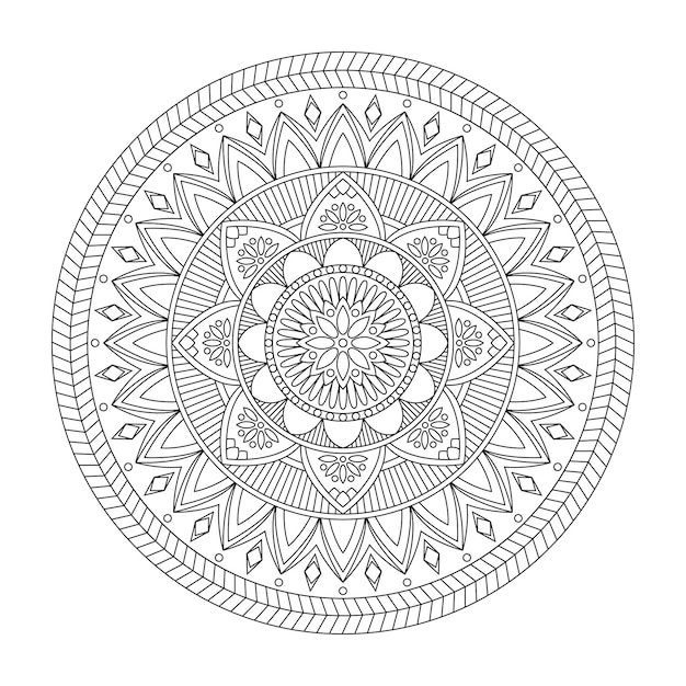 Bloemenmandala, vectorillustratie