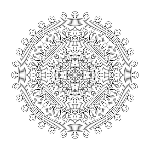 Bloemenmandala, vectorillustratie