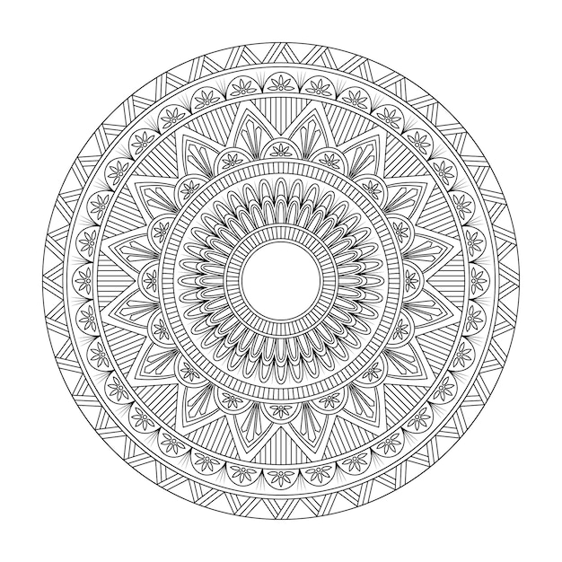 Bloemenmandala, vectorillustratie