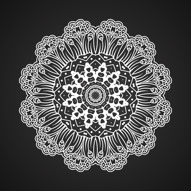 Bloemenontwerp als achtergrond, Vector Indiase mandala