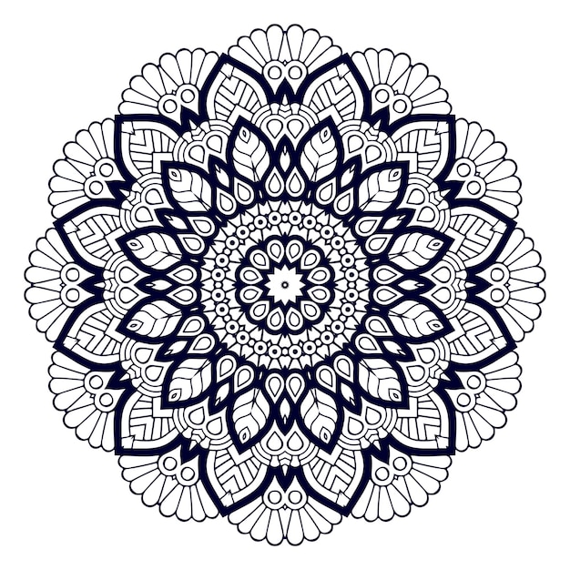 Bloemenontwerp als achtergrond, Vector Indiase mandala