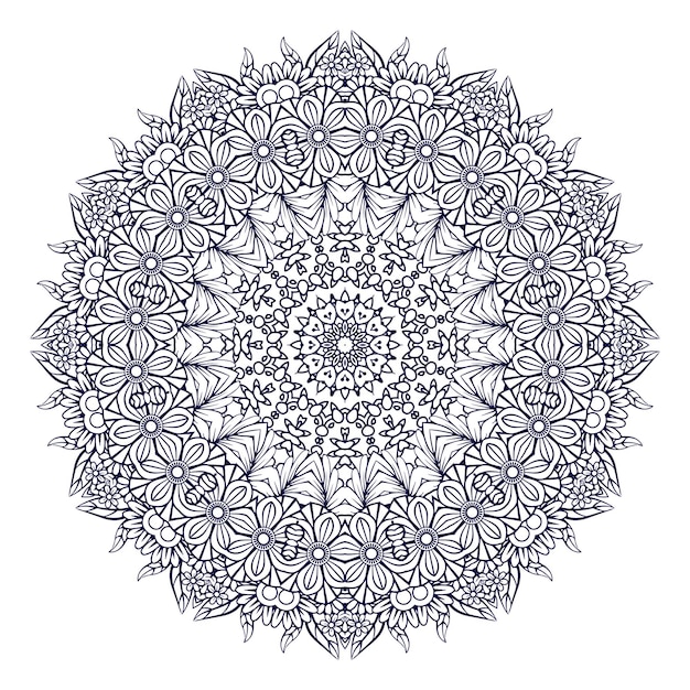 Bloemenontwerp als achtergrond, Vector Indiase mandala