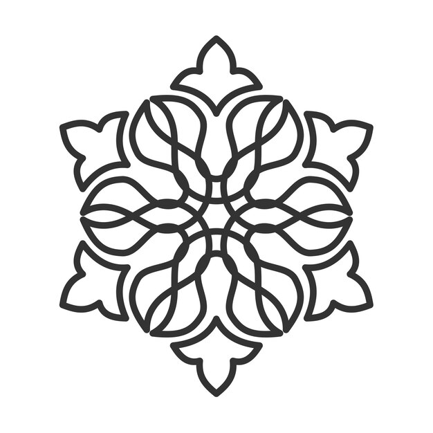 Vector bloemenornament logo sjabloon pictogram illustratie merkidentiteit geïsoleerde en vlakke afbeelding vectorafbeelding