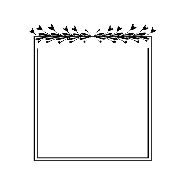 Vector bloemenvierkant uitnodiging border vector illustratie