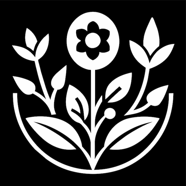 Bloemflora rand frame met de hand getekende cartoon sticker icoon concept geïsoleerde illustratie
