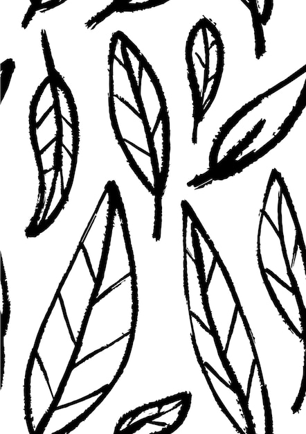 Vector bloemillustratie vector abstract met de hand getekend bloem naadloos patroon doodle element vorm voor textuur achtergrond