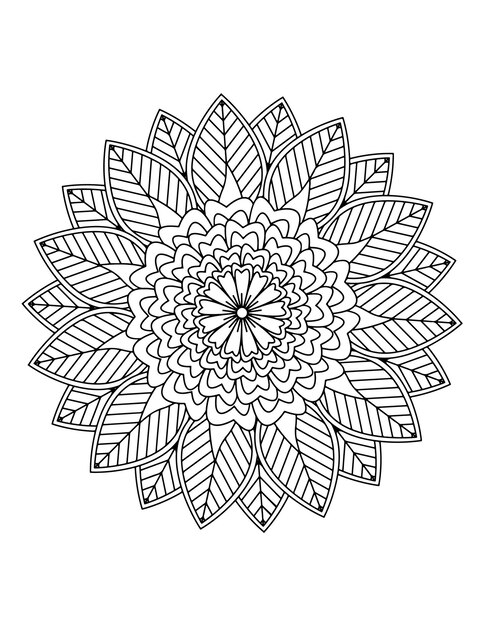 Bloemkleurboekpagina, volwassen kleurboekpagina voor amazon. Bloem kleuren fotoboekpagina.