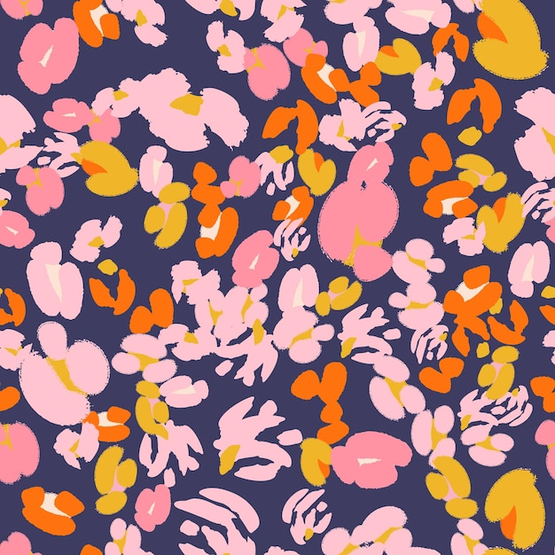 Bloemkleurig naadloos patroon met abstracte bloemen Vector achtergrondontwerp afdruk