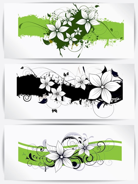 Vector bloemlijke voorjaarselementen en bloemen abstracte vectorillustratie met achtergrond