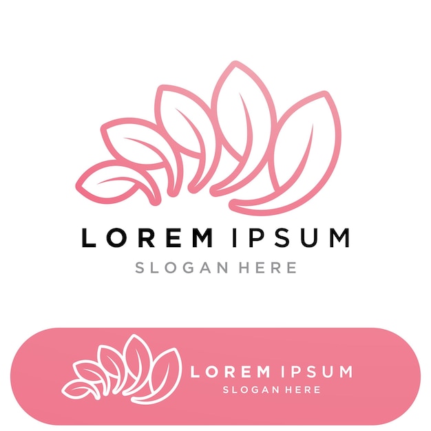 Bloemlogo Het ronde logo Logo van de bloem Gestileerde bloemblaadjes Eenvoudig logo Het merkembleemlogo Mandala Logo boutique Logotype voor schoonheid Logo voor bloemenwinkel