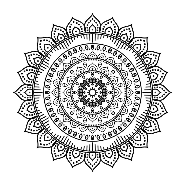 Bloemmandala Ontwerp witte etnische decoratieve elementen als achtergrond met vrije vector 2